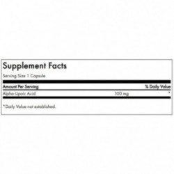 SWANSON Alpha Lipoic Acid Antioxidant Support 100mg Alfa lipoīnskābe 120 kapsulas