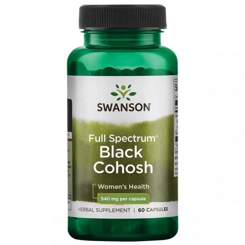 SWANSON Full Spectrum Black Cohosh Women's Health 540mg Uztura bagātinātājs sievietēm 60 kapsulas