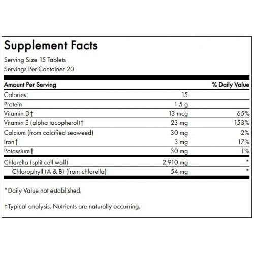 SWANSON Kyoto Chlorella Parastā hlorella 300 kapsulas