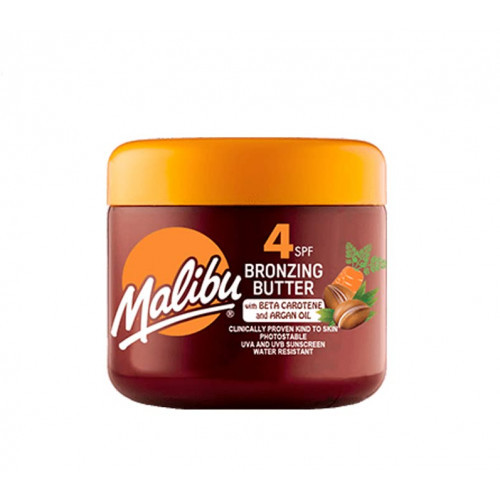 Malibu Bronzing Butter SPF4 Saules aizsargkrēms ar bronzantiem un beta-karotīnu 300ml