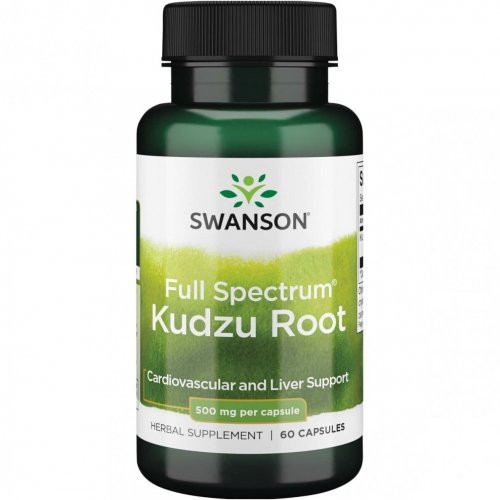 SWANSON Full Spectrum Kudzu Root Cardiovascular and Liver Support 500mg Kudzu sakne 60 kapsulas