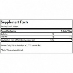SWANSON Soy Lecithin Cardiovascular Heath 1200mg Lecitīns (bez ĢMO) 90 kapsulas