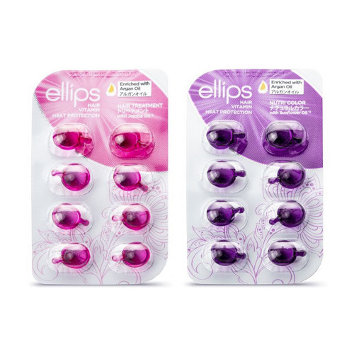 Ellips Hair Vitamin Set Smērējamo vitamīnu mini komplekts krāsotiem matiem