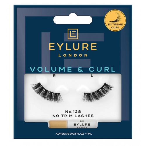 Eylure Volume & Curl False Lashes 3/4 Length Māksīgās skropstas No. 128
