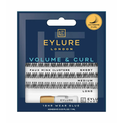 Eylure Volume & Curl Faux Mink Clusters Mākslīgas skropstas 26 gab.
