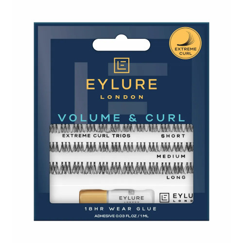 Eylure Volume & Curl Extreme Curl Trio Clusters Māksīgās skropstas 26 gab.