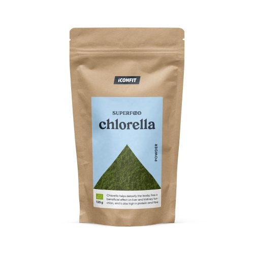 Iconfit Chlorella Powder Natural Hlorellas pulveris 125g
