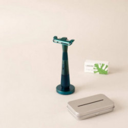 Leaf Shave Twig Single Edge Kit Komplekts ar viena asmeņa skuvekli Chrome