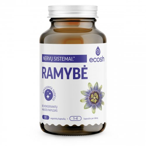 Ecosh Calming Food Supplement Uztura Bagātinātājs nērvu sistēmai 90 kapsulas