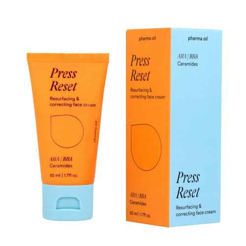 Pharma Oil Press Reset Resurfacing Correcting Face Cream AHA | BHA un keramīdu sejas krēms 50ml