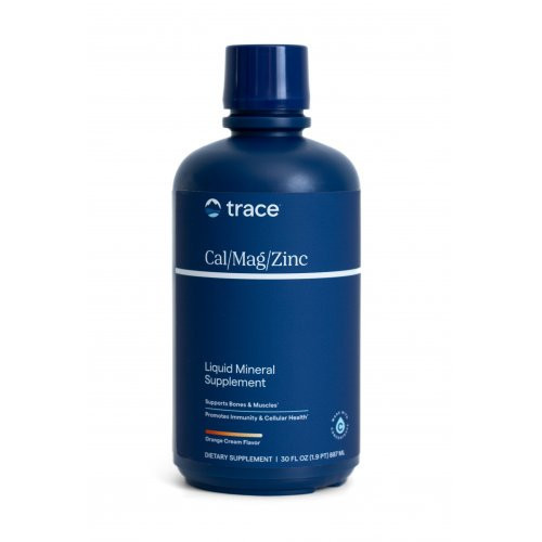 Trace Minerals Liquid Cal/Mag/Zinc Šķidrais kalcijs magnijs cinks + D vitamīns 473 ml
