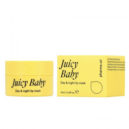 Pharma Oil Juicy Baby Day & Night Lip Mask Lūpu maska 15 ml