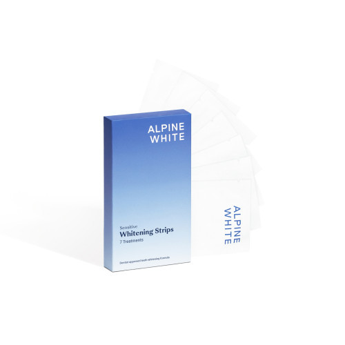 Alpine White Whitening Strips Sensitive Zobu balināšanas plāksnītes jūtīgiem zobiem 7gab
