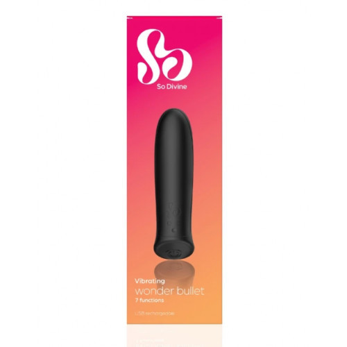 So Divine Rechargeable Wonder Bullet Vibrator Uzlādējams lodveida vibrators 1gab.