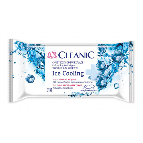 Cleanic Ice Cooling Wet Wipes Mitrās salvetes 15vnt