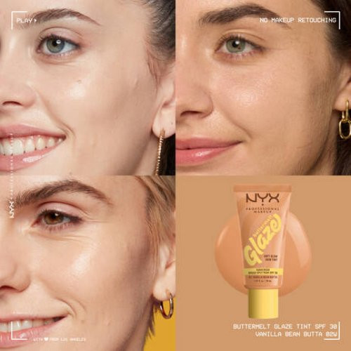 NYX Professional Makeup Buttermelt Glaze Soft Glow Skin Tint SPF30 Grima bāze 30ml