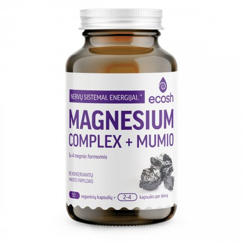 Ecosh Magnesium complex + Magnija komplekss ar mūmiju 90 kapsulas