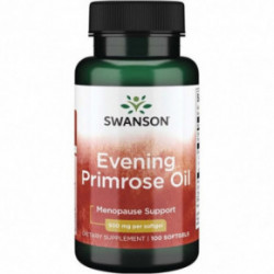 SWANSON Evening Primrose Oil 500mg Menopause Support Naktssveces eļļa 100 kapsulas