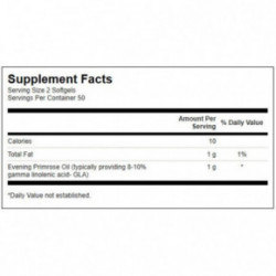 SWANSON Evening Primrose Oil 500mg Menopause Support Naktssveces eļļa 100 kapsulas