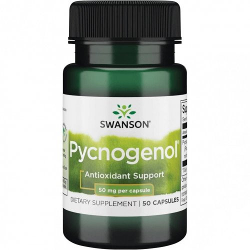 SWANSON Pycnogenol 50mg Antioxidant Support Jūras priedes mizas ekstrakts 50 capsules