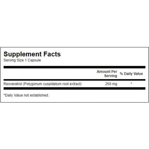 SWANSON Resveratrol 250 Mg Uztura bagātinātājs Resveratrols 30 kapsulas