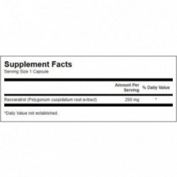 SWANSON Resveratrol 250 Mg Uztura bagātinātājs Resveratrols 30 kapsulas