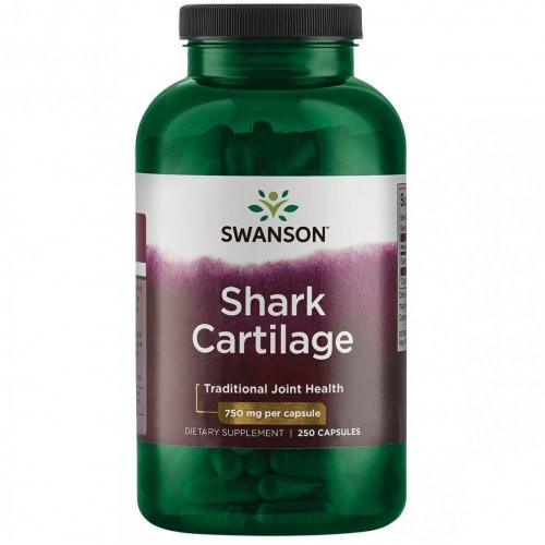 SWANSON Shark Cartilage 750mg Traditional Joint Health Uztura bagātinātājs haizivs skrimšļas 250 kapsulių
