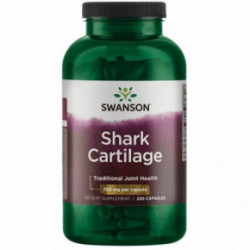 SWANSON Shark Cartilage 750mg Traditional Joint Health Uztura bagātinātājs haizivs skrimšļas 250 kapsulių