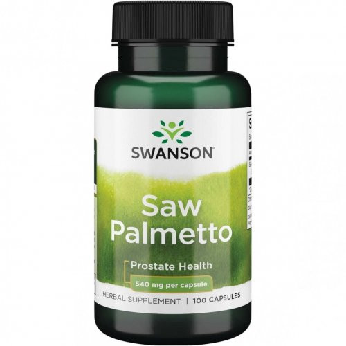 SWANSON Saw Palmetto 540mg Prostate Health Uztura bagātinātājs vīriešiem 100 kapsulas