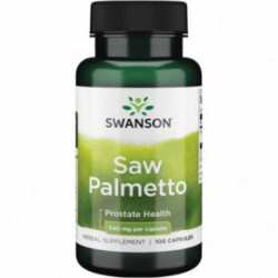 SWANSON Saw Palmetto 540mg Prostate Health Uztura bagātinātājs vīriešiem 100 kapsulas