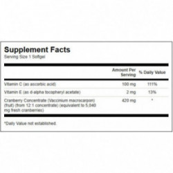 SWANSON Super Strength Cranberry Urinary Tract Health Dzērveņu koncentrāts 60 kapsulas