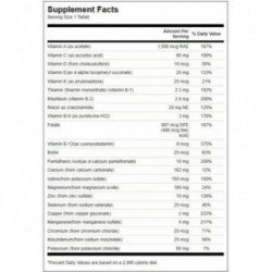 SWANSON Multivitamin without Iron Multivitamīnu un minerālvielu komplekss bez dzelzs 130 kapsulas