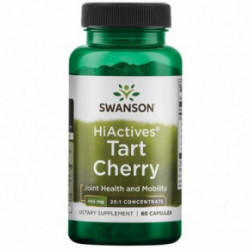 SWANSON HiActives Tart Cherry 465mg Joint Health and Mobility Ķiršu koncentrāts 60 kapsulas