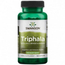 SWANSON Triphala 500mg Digestive and Immune Health Uztura bagātinātājs Triphala 100 kapsulas