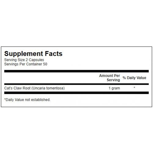 SWANSON Full Spectrum Cats Claw 500mg Traditional Immune Health Uztura bagātinātājs Una De Gato 100 kapsulas