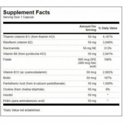 SWANSON Balance B-50 Complex Uztura bagātinātājs B vitamīna komplekss 100 kapsulas