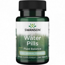 SWANSON Water Pills Fluid Balance Uztura bagātinātājs optimāla šķidruma līdzsvara uzturēšanai organismā 120 kapsulas
