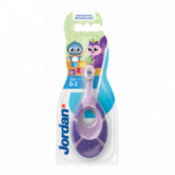 Jordan Step 0-2 years Baby Toothbrush Extra Soft Īpaši mīksta bērnu zobu birste Purple