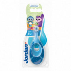 Jordan Step 0-2 years Baby Toothbrush Extra Soft Īpaši mīksta bērnu zobu birste Purple