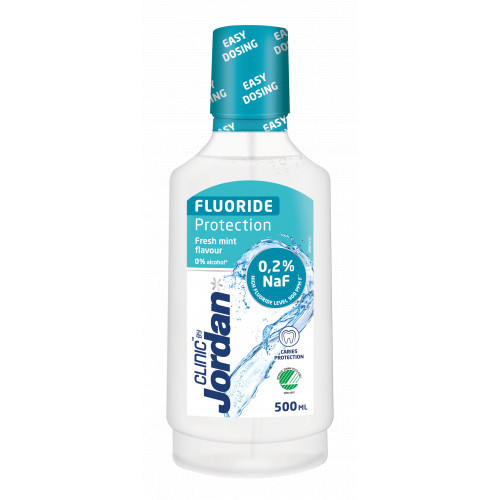 Jordan Clinic Fluoride Protection Mouthwash Mutes skalojamais līdzeklis 500ml
