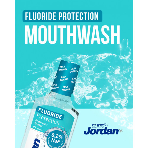 Jordan Clinic Fluoride Protection Mouthwash Mutes skalojamais līdzeklis 500ml