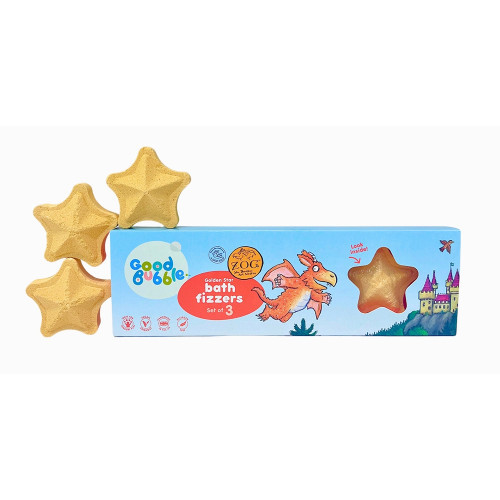Good Bubble Zog Golden Star Bath Fizzers Dzirkstoši, zvaigžņveida vannas burbuļi 3 gab.
