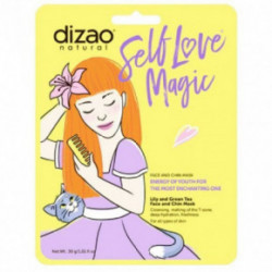 Dizao Lily and Green Tea Face and Chin Mask Sejas un zoda maska ar zao tēju