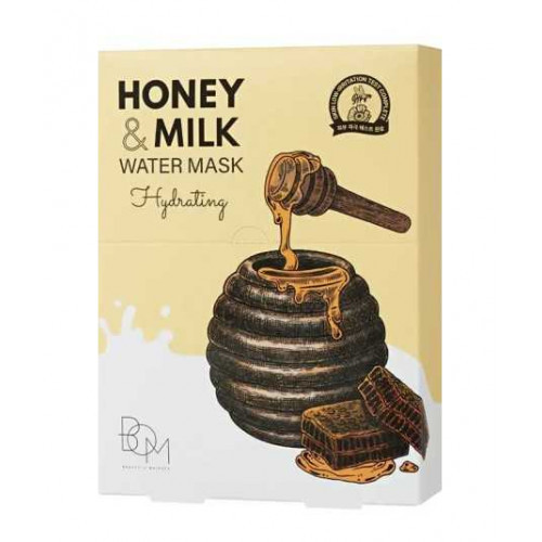 BOM Honey & Milk Water Mask Mitrinoša lokšņu sejas maska 1gab.