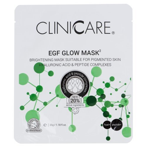 Cliniccare EGF Glow Fave Mask Spīdumu piešķiroša lokšņu sejas maska 35g