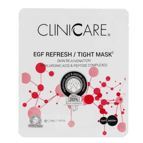 Cliniccare EGF Refresh-Tight Mask Pretgrumbu atjaunojoša lokšņu sejas maska 35g