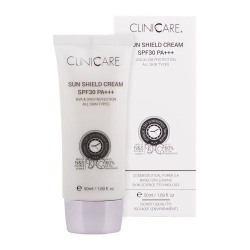 Cliniccare Sun Shield Cream Maigs mitrinošs saules aizsargkrēms ar SPF30 PA+++ aizsardzību 50ml