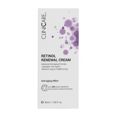Cliniccare Retinol Renewal Face Cream Krēms ar retinolu pret novecošanās pazīmēm 50ml