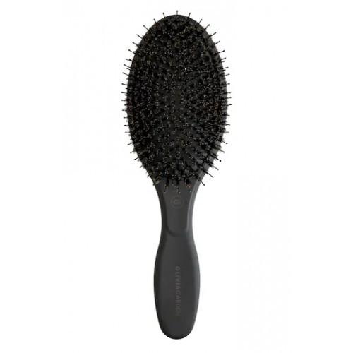 Olivia Garden Expert Care Boar & Nylon Bristles Oval Combo Brush Matu suka ar 100% mežacūkas sariem Sārts