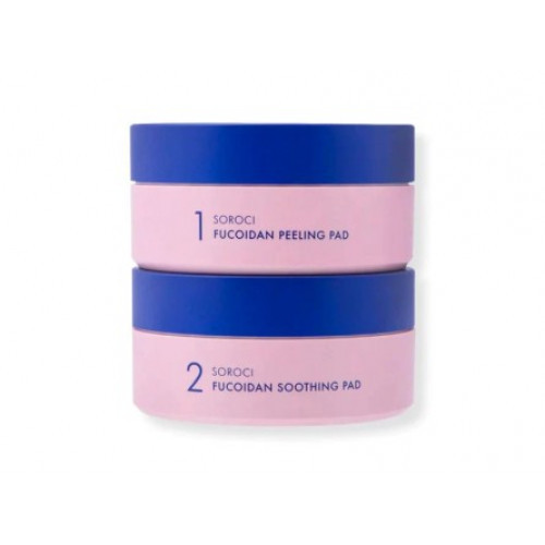 Soroci Fucoidan Peeling and Smoothing Facial Pads Pīlinga un nomierinošo disku komplekts 70 gab.